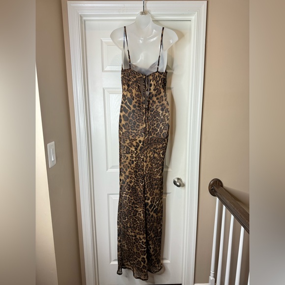 Leopard Print Sheer Maxi Dress - Picture 8 of 13